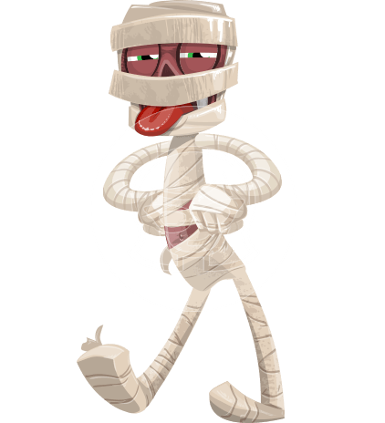 Funny Mummy Vector Cartoon Character